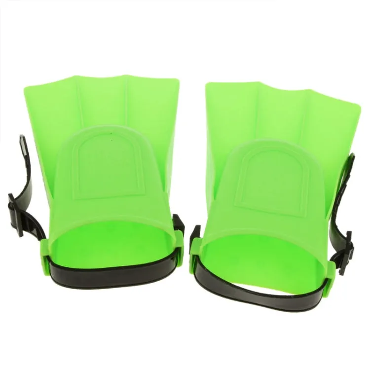 1 Pair Adult Adjustable Fins Swimming Fins Snorkeling Sole, Size:30-35(Green)