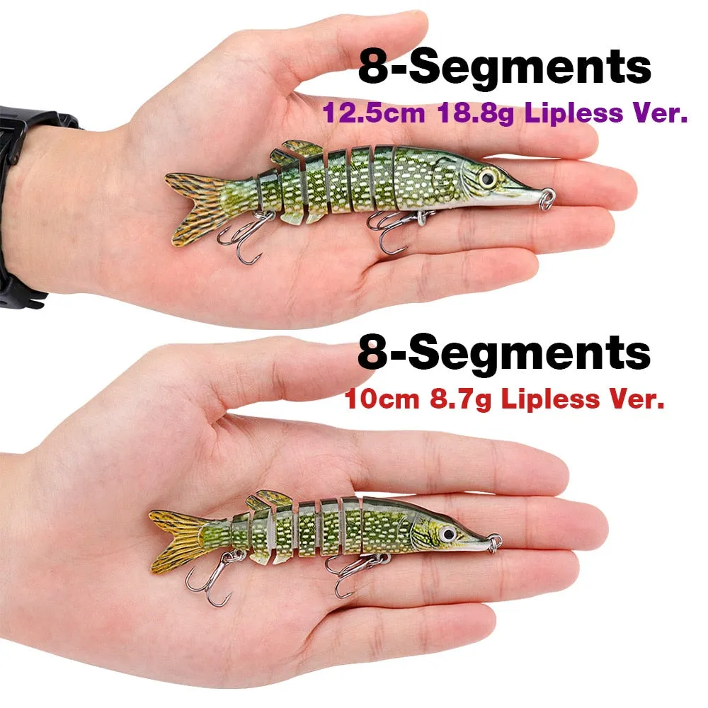 10cm/12.5cm Pike Wobblers for Fishing Artificial Bait Hard Multi Jointed Swimbait Crankbait Lifelike Fishing Lure Tackle