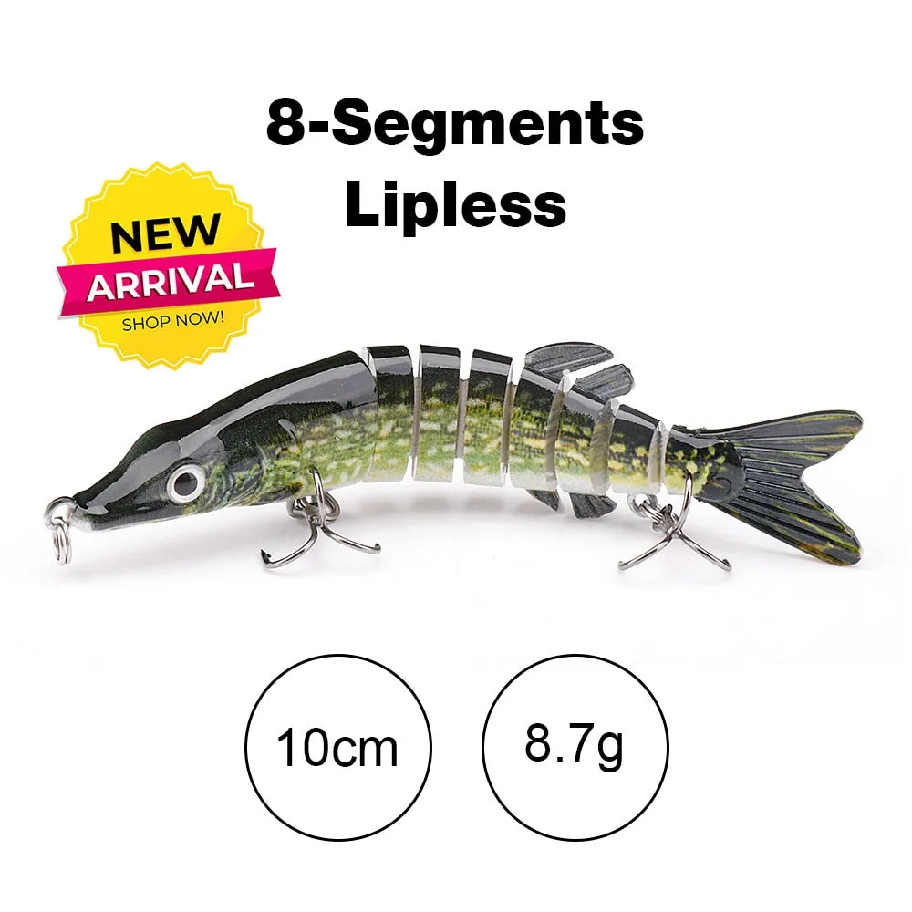 10cm/12.5cm Pike Wobblers for Fishing Artificial Bait Hard Multi Jointed Swimbait Crankbait Lifelike Fishing Lure Tackle