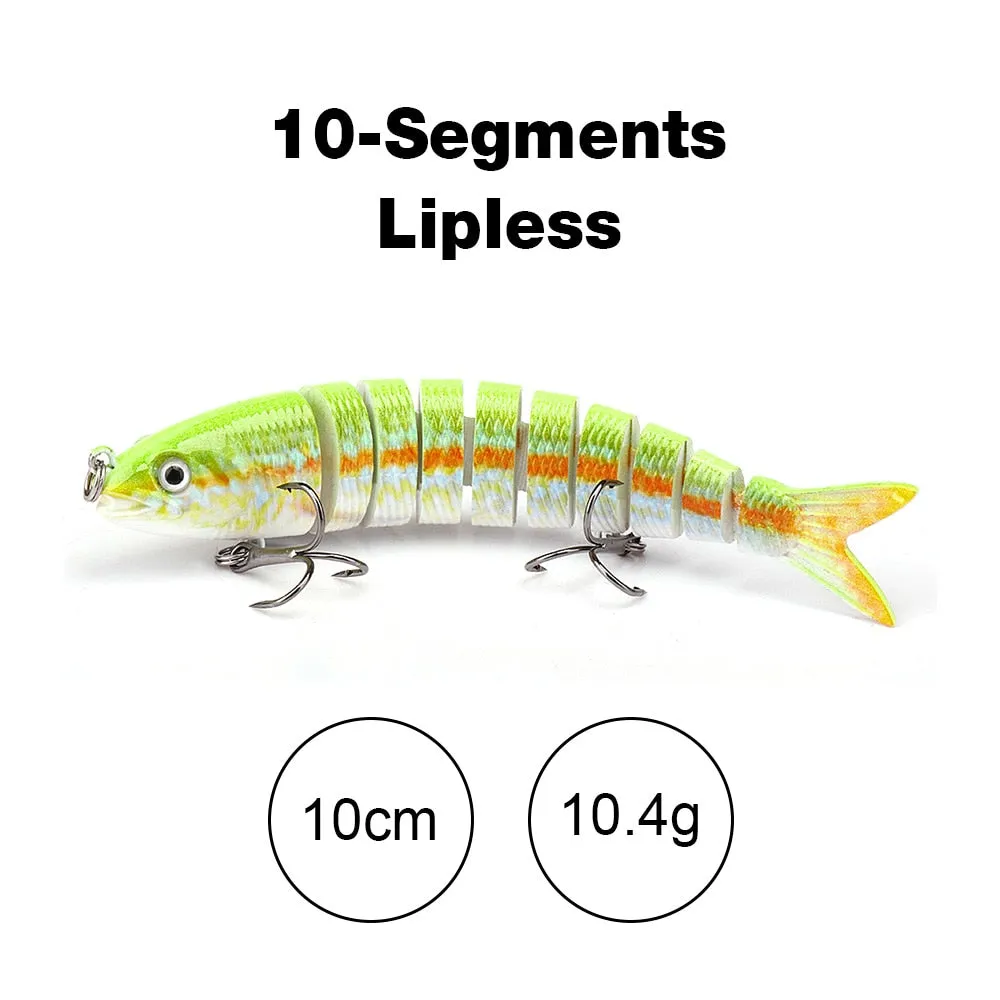 10cm/12.5cm Pike Wobblers for Fishing Artificial Bait Hard Multi Jointed Swimbait Crankbait Lifelike Fishing Lure Tackle