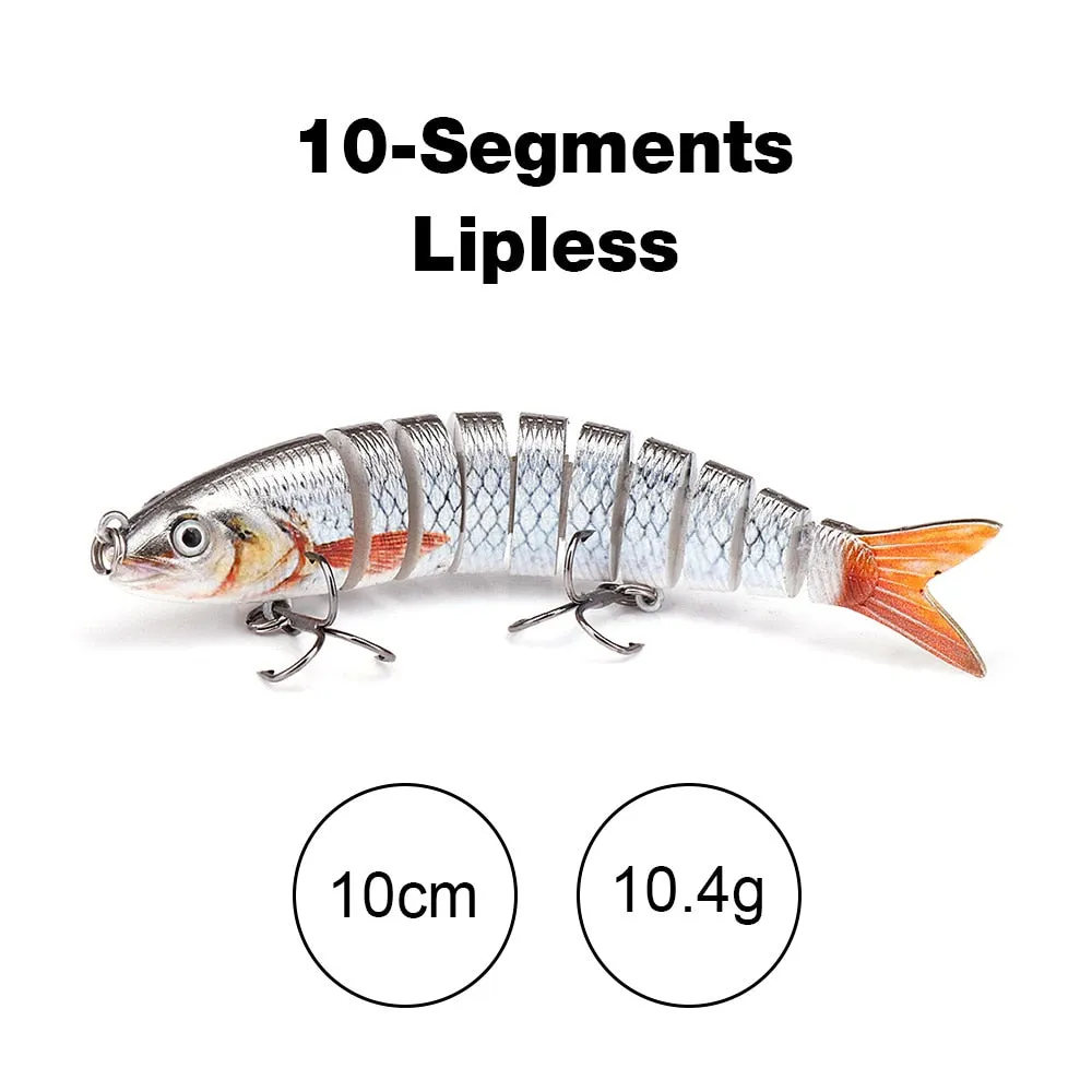 10cm/12.5cm Pike Wobblers for Fishing Artificial Bait Hard Multi Jointed Swimbait Crankbait Lifelike Fishing Lure Tackle