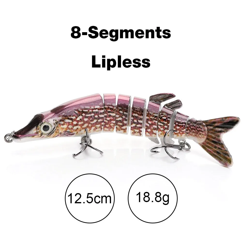 10cm/12.5cm Pike Wobblers for Fishing Artificial Bait Hard Multi Jointed Swimbait Crankbait Lifelike Fishing Lure Tackle