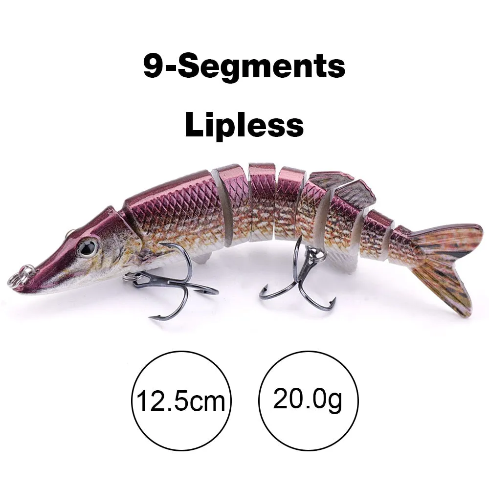 10cm/12.5cm Pike Wobblers for Fishing Artificial Bait Hard Multi Jointed Swimbait Crankbait Lifelike Fishing Lure Tackle