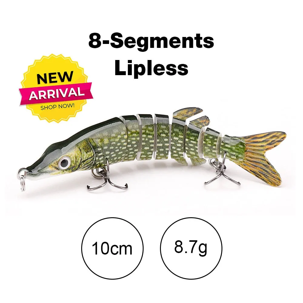 10cm/12.5cm Pike Wobblers for Fishing Artificial Bait Hard Multi Jointed Swimbait Crankbait Lifelike Fishing Lure Tackle