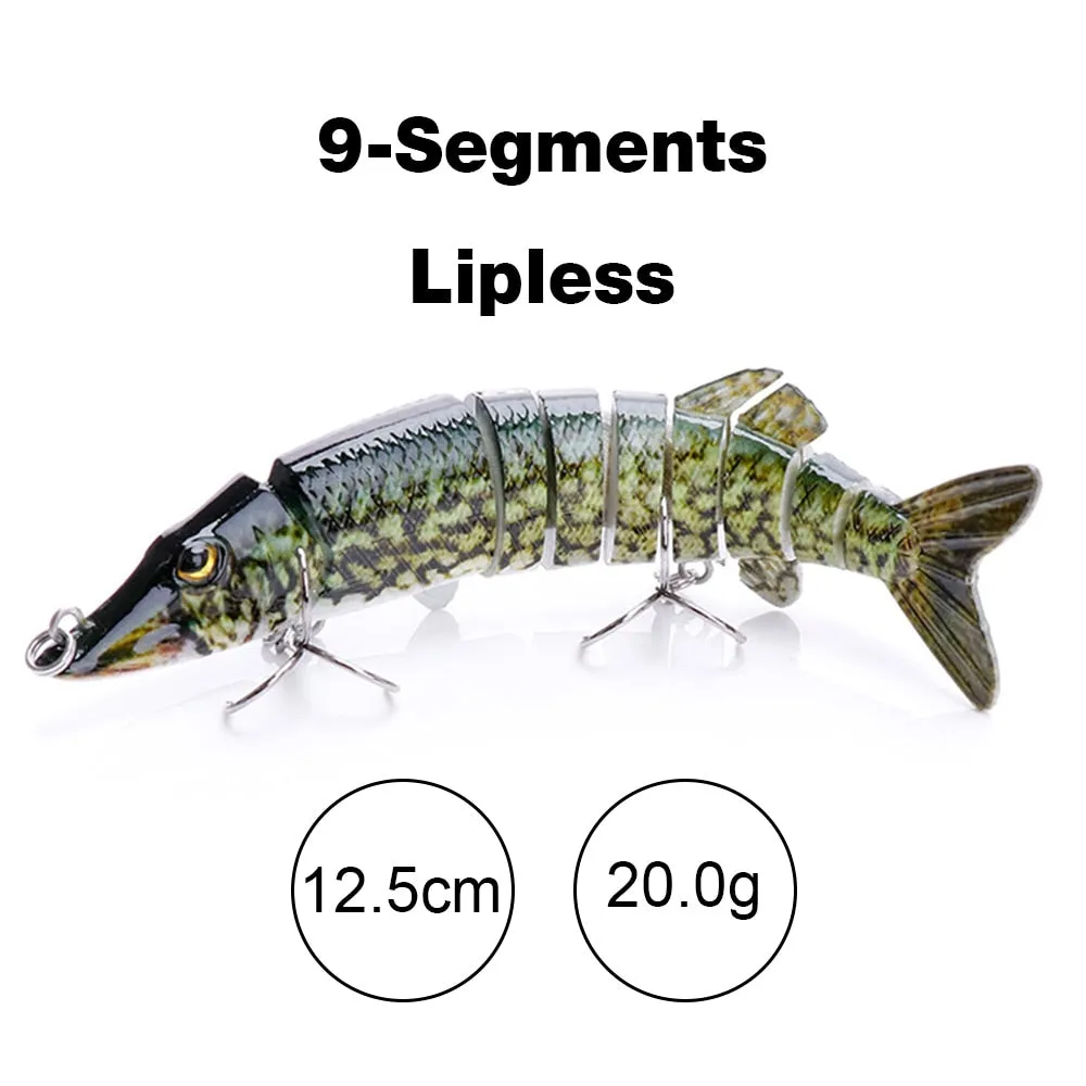 10cm/12.5cm Pike Wobblers for Fishing Artificial Bait Hard Multi Jointed Swimbait Crankbait Lifelike Fishing Lure Tackle