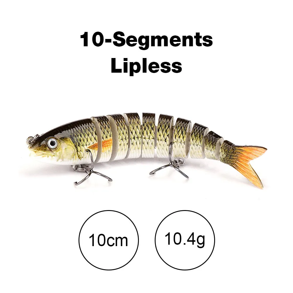 10cm/12.5cm Pike Wobblers for Fishing Artificial Bait Hard Multi Jointed Swimbait Crankbait Lifelike Fishing Lure Tackle