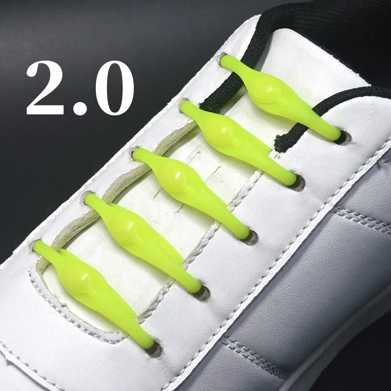 16pcs Silicone Shoelaces Round Elastic Shoe Laces Special No Tie Shoelace For Men Women children All Sneakers Fit Strap ShoeLace