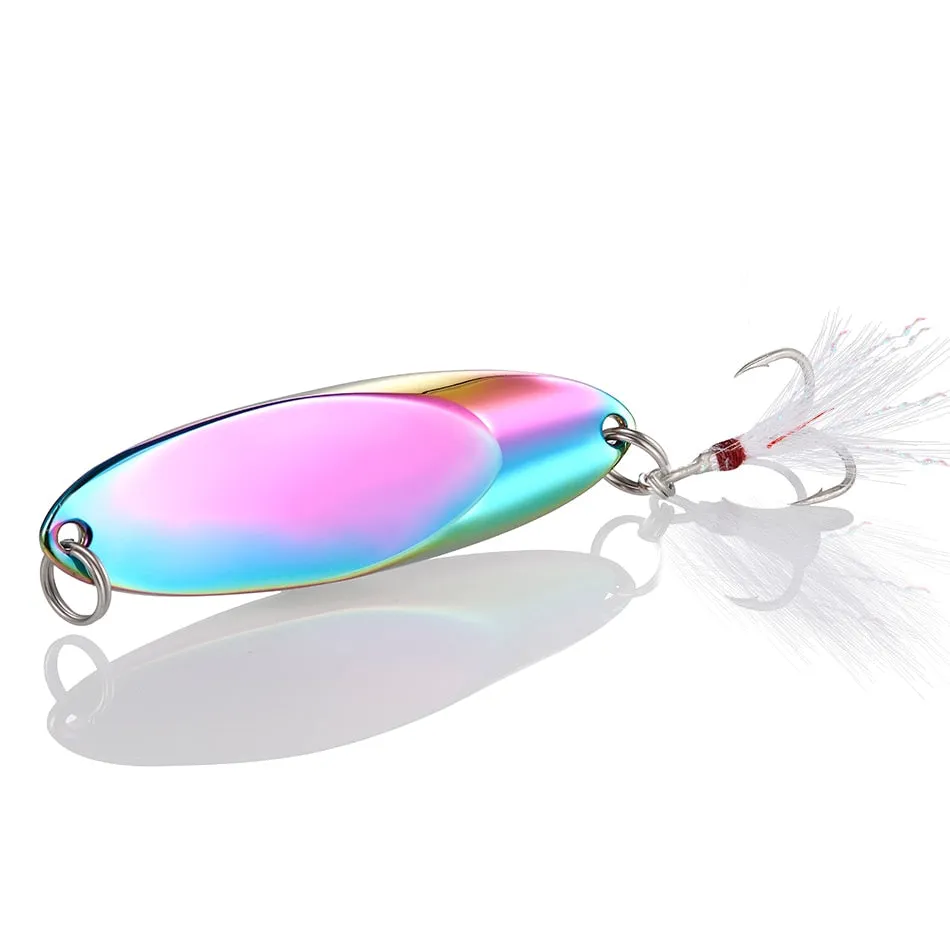 1pcs Metal Spinner Spoon Lures Trout Fishing Lure Hard Bait Sequins Paillette Artificial Baits Spinnerbait Fish Tools 2.5g-42g