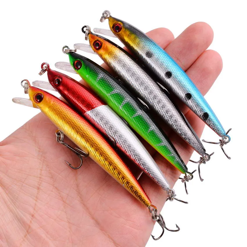 1pcs Minnow Fishing Lures 3D Eyes Artificial Hard Bait 8.8cm 6.1g Pesca Sinking Wobbler Crankbaits Carp Bass Tackle