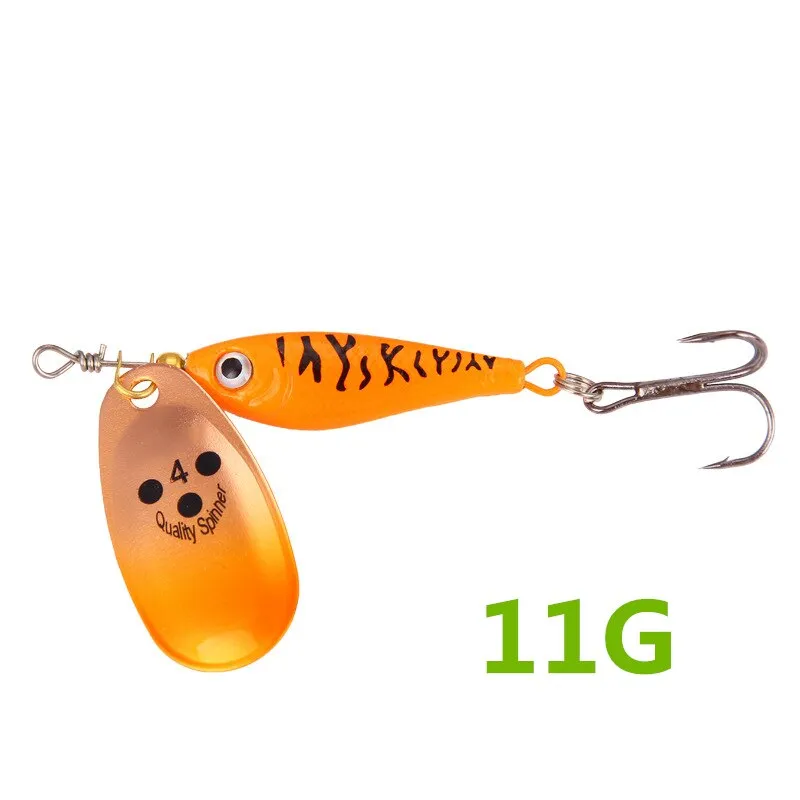 1PCS Rotating Metal Spinner Fishing Lure Hard Bait11g15g20g Artificial Bait Wobblers Fishing Bait Carp Bass Pike Fishing Tackle