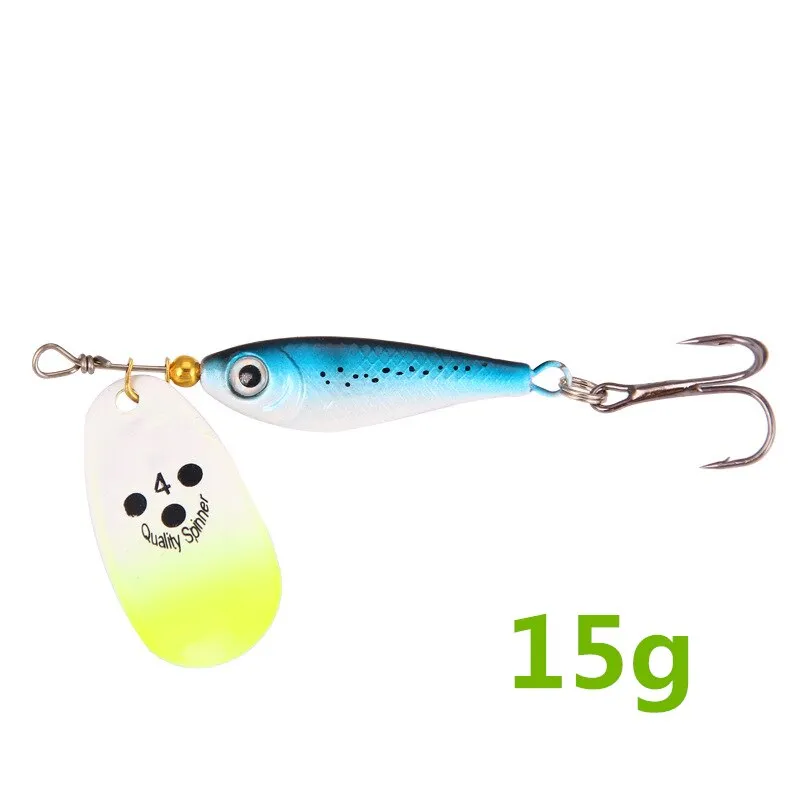 1PCS Rotating Metal Spinner Fishing Lure Hard Bait11g15g20g Artificial Bait Wobblers Fishing Bait Carp Bass Pike Fishing Tackle