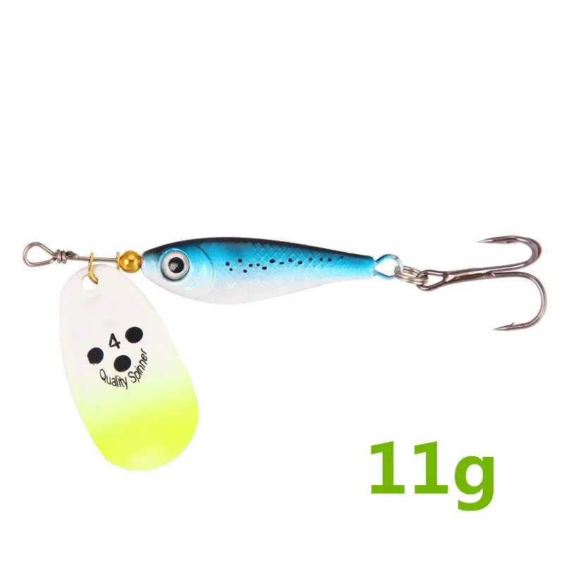 1PCS Rotating Metal Spinner Fishing Lure Hard Bait11g15g20g Artificial Bait Wobblers Fishing Bait Carp Bass Pike Fishing Tackle