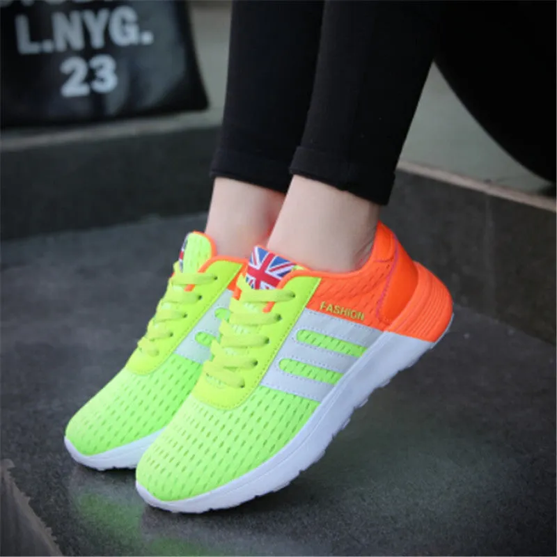 2016 New style Running shoes women sneakers sports shoes Popular flower trainers shoes light sneakers for women Running