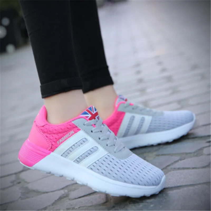 2016 New style Running shoes women sneakers sports shoes Popular flower trainers shoes light sneakers for women Running