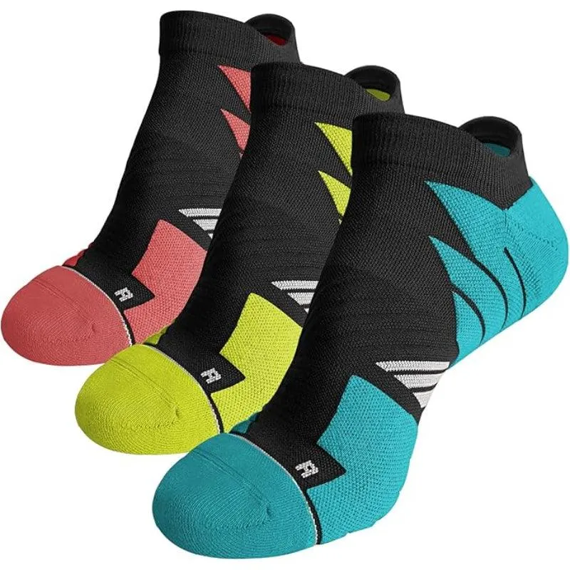 3-Pack Anti-Blister Running Socks - No Show and Comfortable