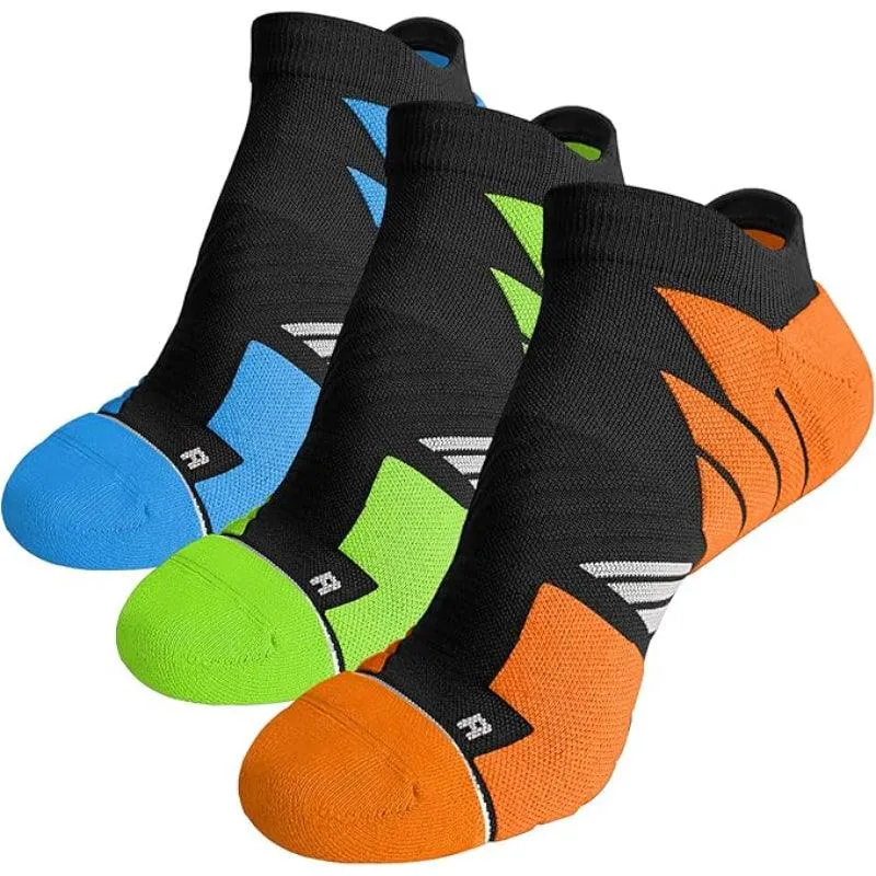 3-Pack Anti-Blister Running Socks - No Show and Comfortable