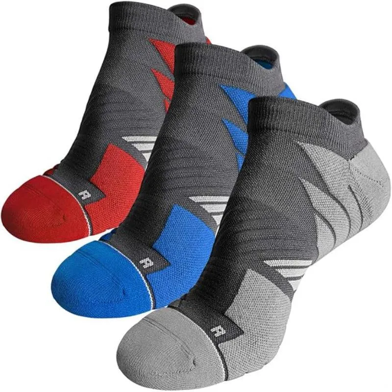 3-Pack Anti-Blister Running Socks - No Show and Comfortable