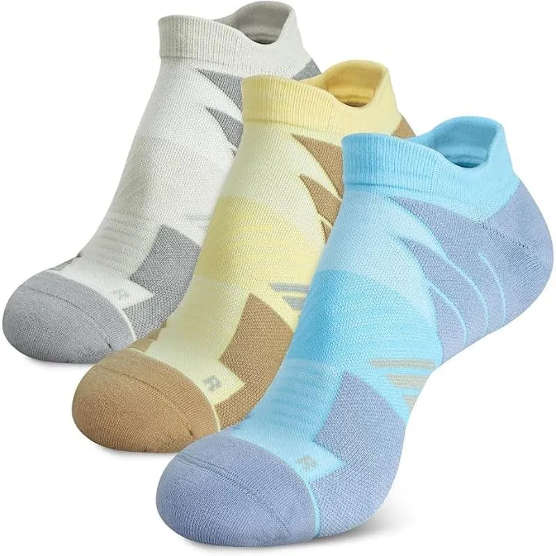 3-Pack Anti-Blister Running Socks - No Show and Comfortable