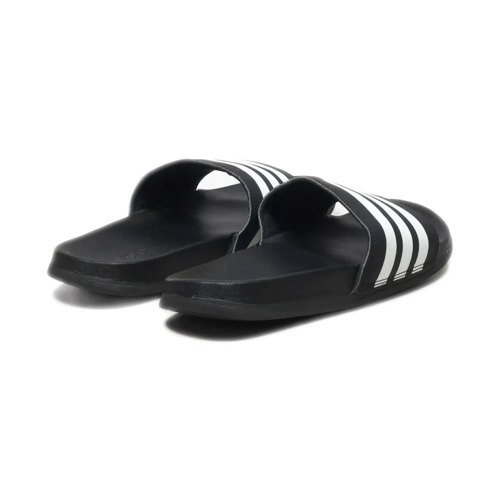 Adidas Adilette Comfort Slides Slippers Fabric Black Colour For Men