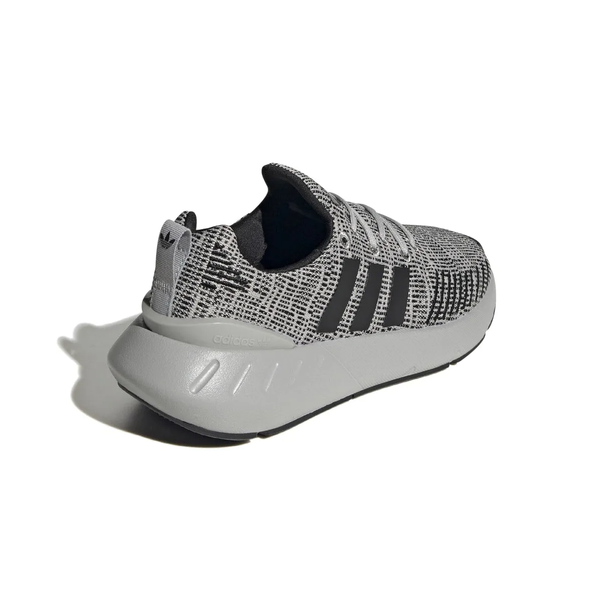 ADIDAS GZ1555 SWIFT RUN 22 JR'S (Medium) Grey/Black/Grey Mesh Running Shoes