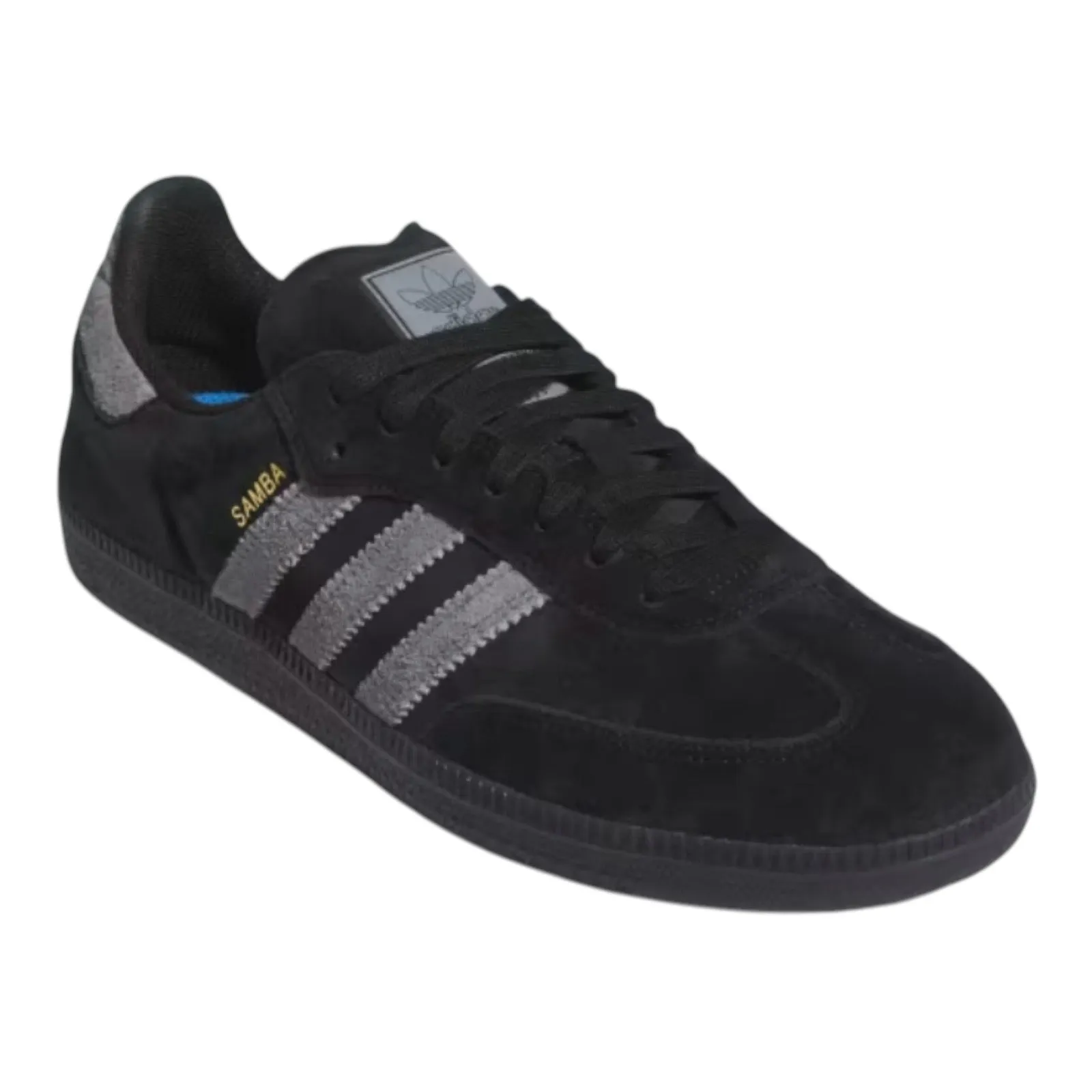 ADIDAS SAMBA ADV SHOES Core Black / Grey Four / Gold Metallic