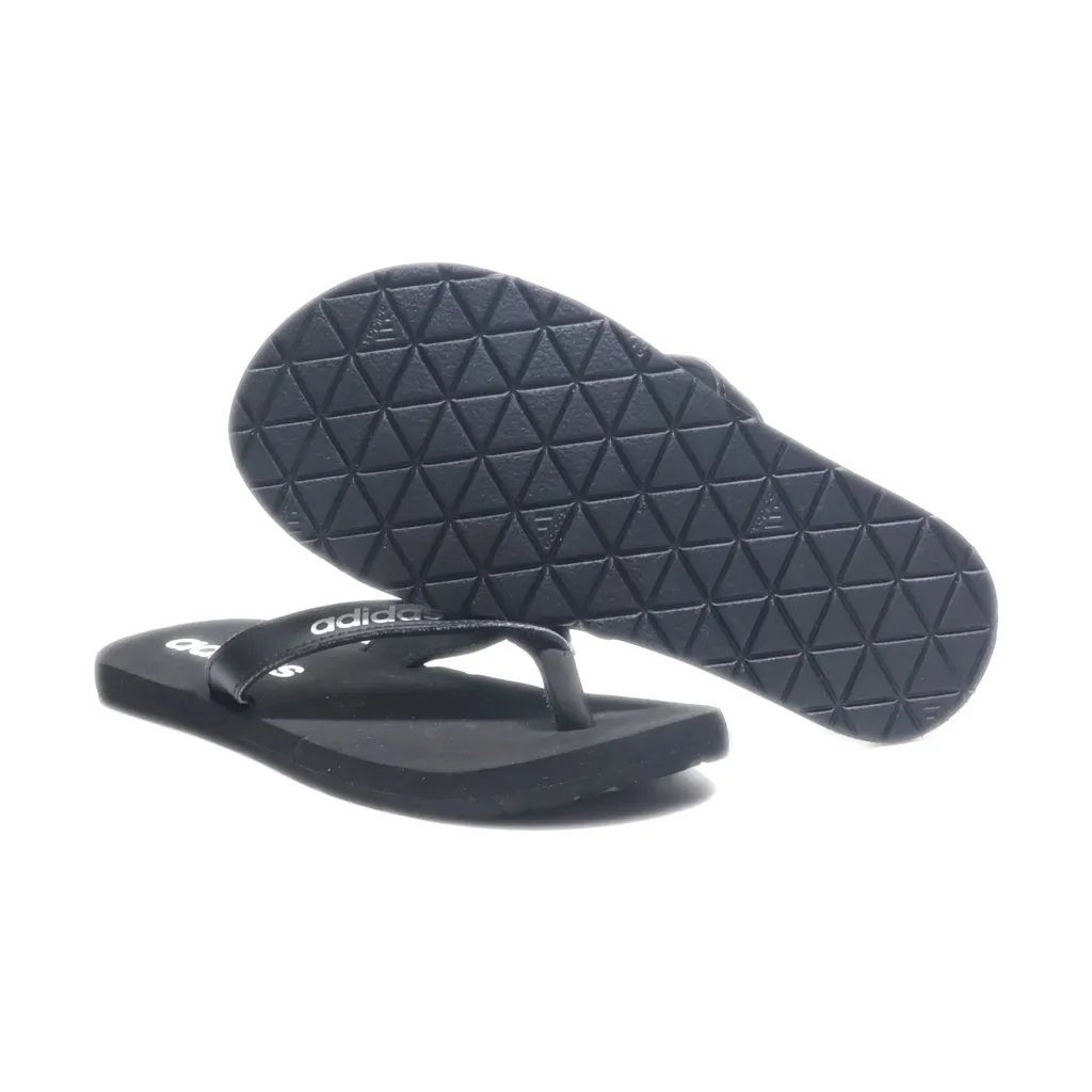 Adidas Slippers Leather Black Colour For Men