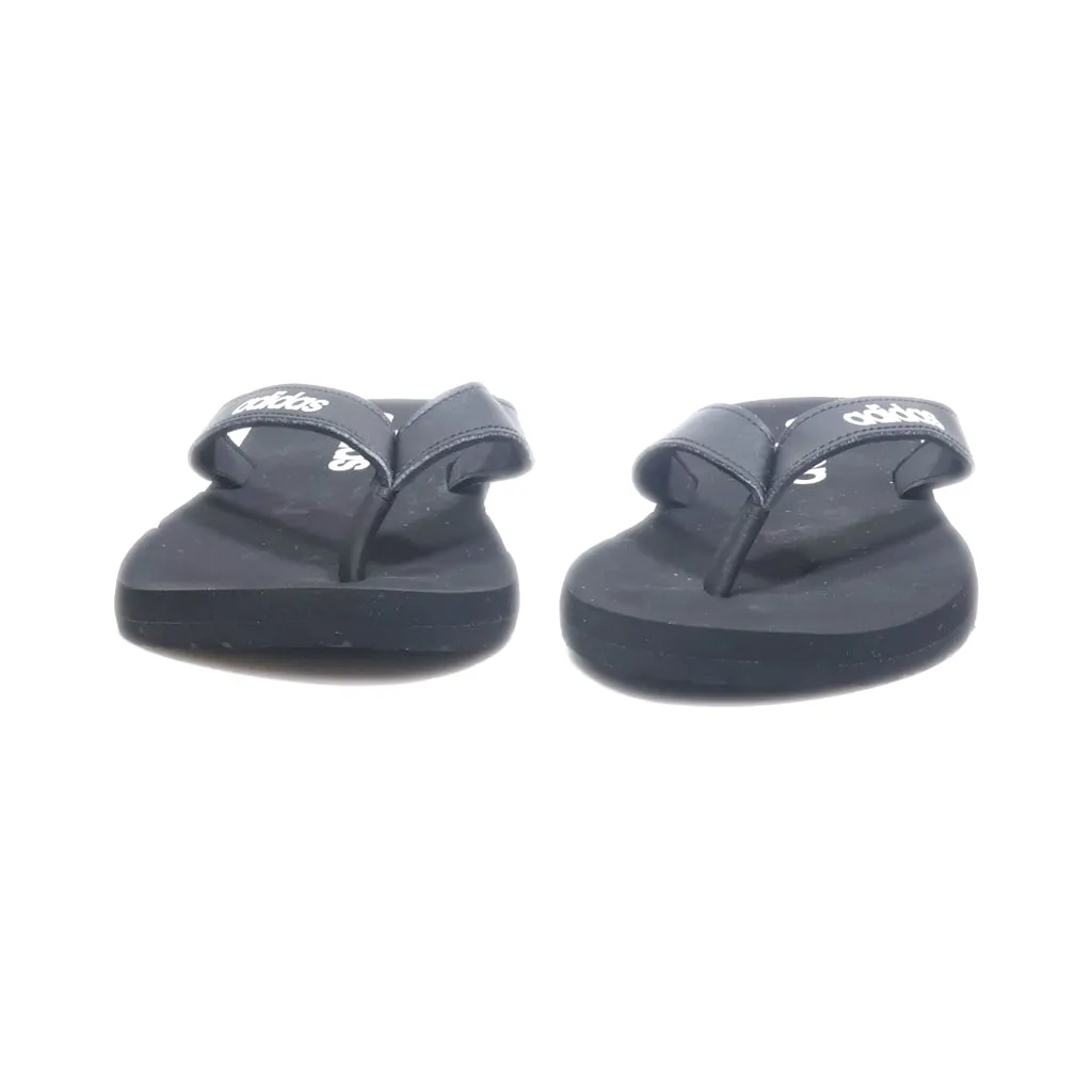 Adidas Slippers Leather Black Colour For Men