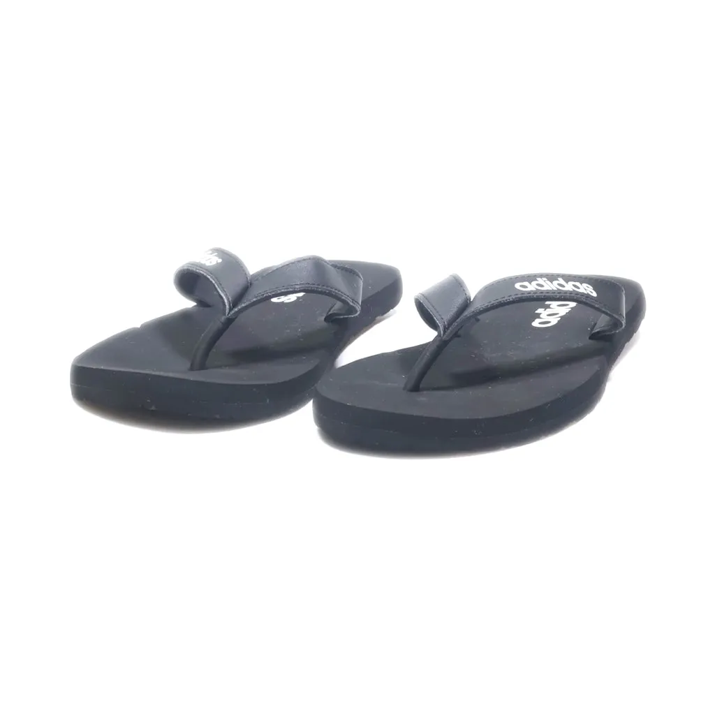 Adidas Slippers Leather Black Colour For Men