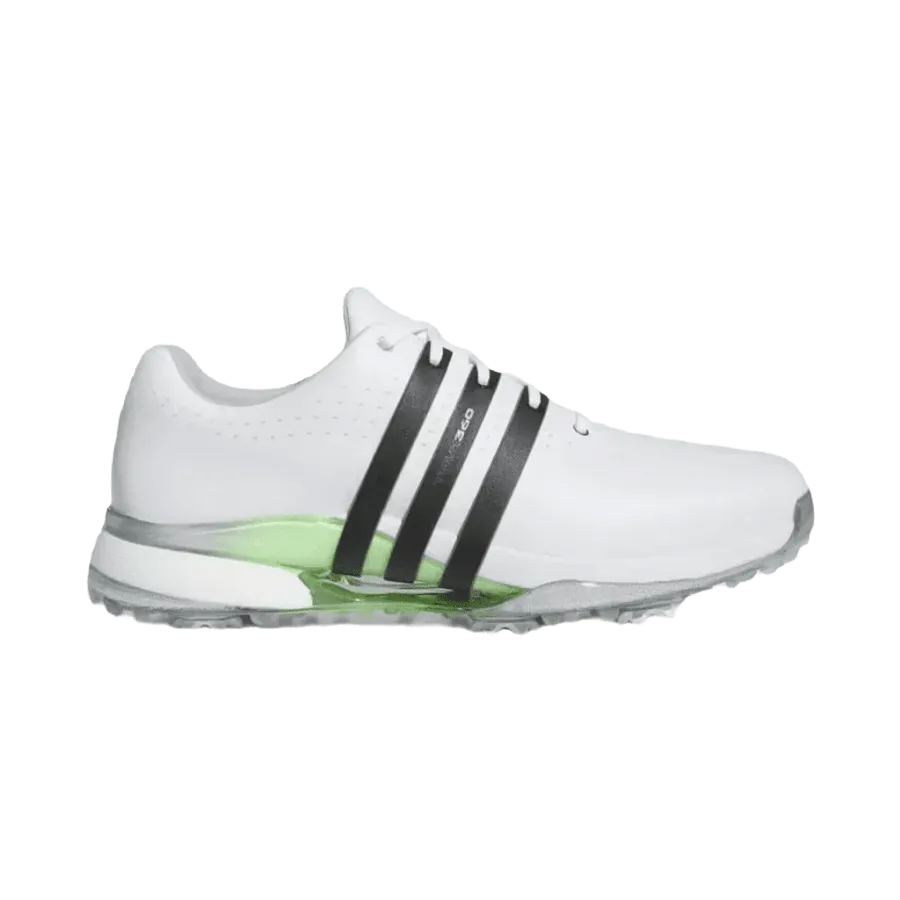 Adidas Tour360 24 Wide Golf Shoes - White/Green