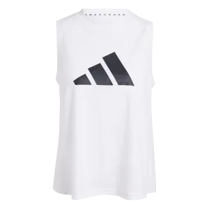 adidas Training Essentials Logo Tank Top - Womens - White/Black