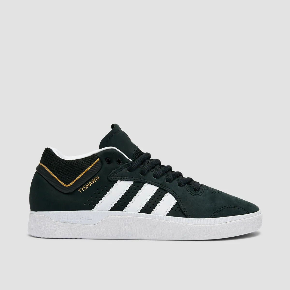 adidas Tyshawn Shoes - Core Black/Ftwr White/Gold Metallic