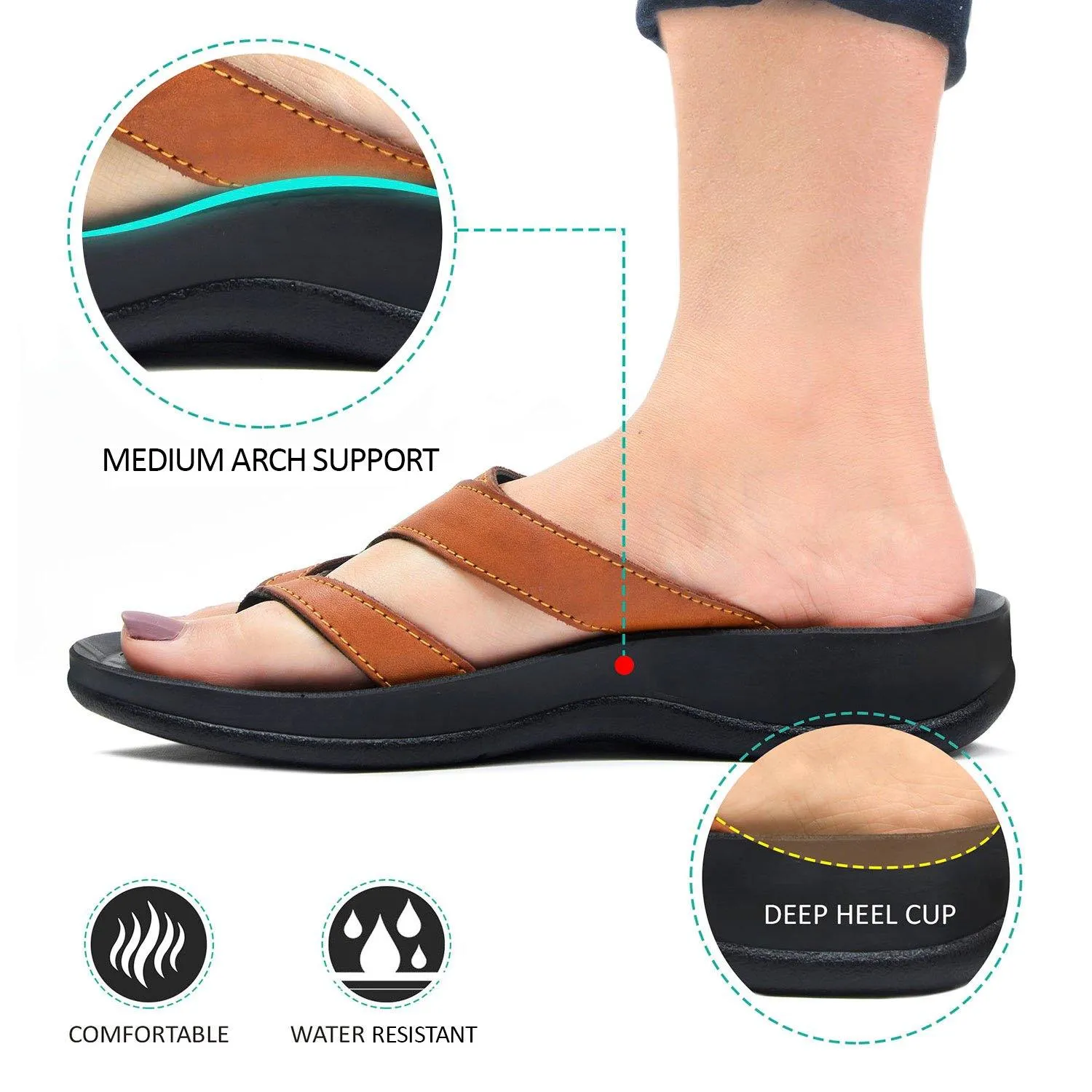 Aerosoft - Kumo S5902 Strappy Fashion Comfortable Footbed Synthetic Leather Sandals For Women