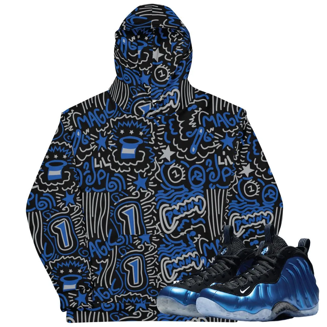 Air Foamposite One Royal Scribble hoodie