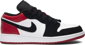 Air Jordan 1 Low GS Black Toe sneakers, white