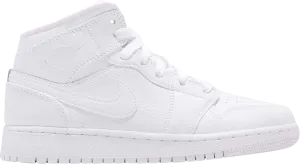 Air Jordan 1 Mid BG Triple White sneakers, white