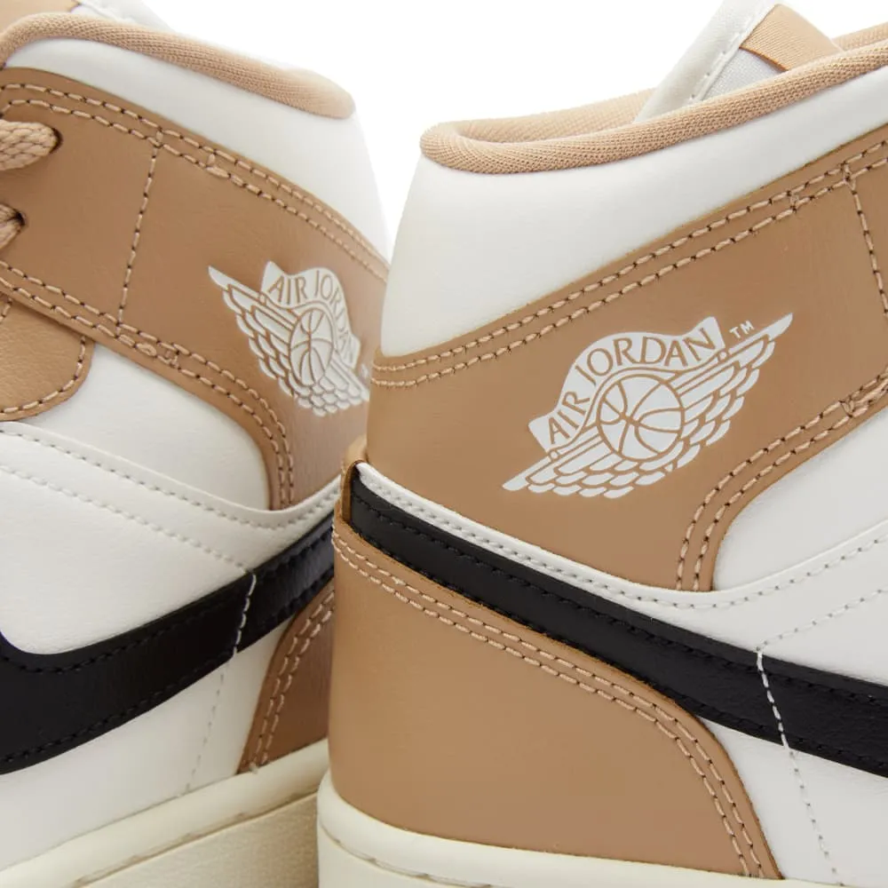 Air Jordan 1 Mid, Brown/Black/White