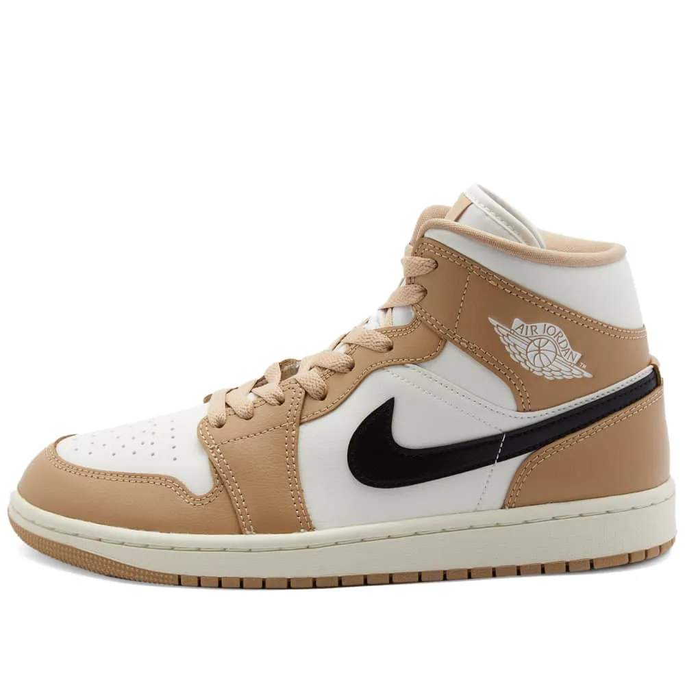 Air Jordan 1 Mid, Brown/Black/White