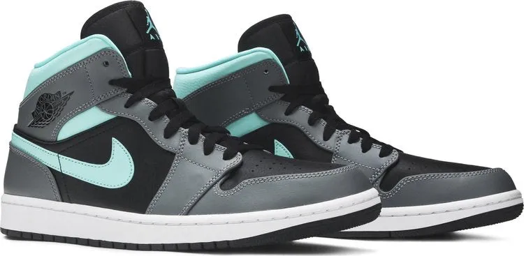 Air Jordan 1 Mid Gray Aqua sneakers, gray