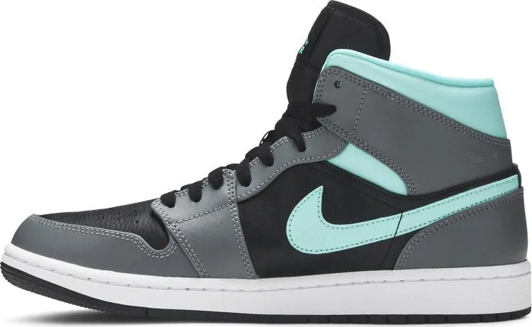 Air Jordan 1 Mid Gray Aqua sneakers, gray