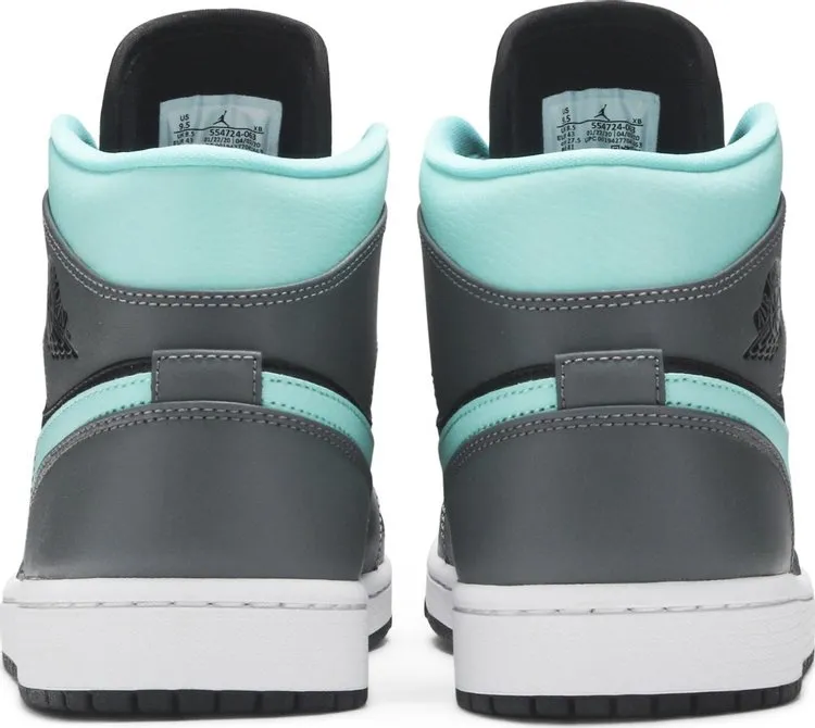 Air Jordan 1 Mid Gray Aqua sneakers, gray