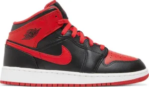 Air Jordan 1 Mid GS Alternate Bred, black