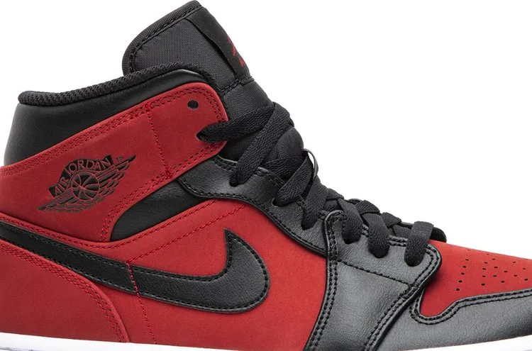 Air Jordan 1 Mid Reverse Banned Black/Red