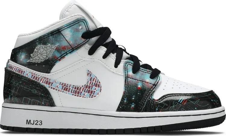 Air Jordan 1 Mid SE GS Take Flight sneakers, white