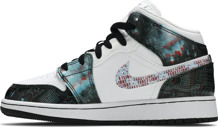 Air Jordan 1 Mid SE GS Take Flight sneakers, white