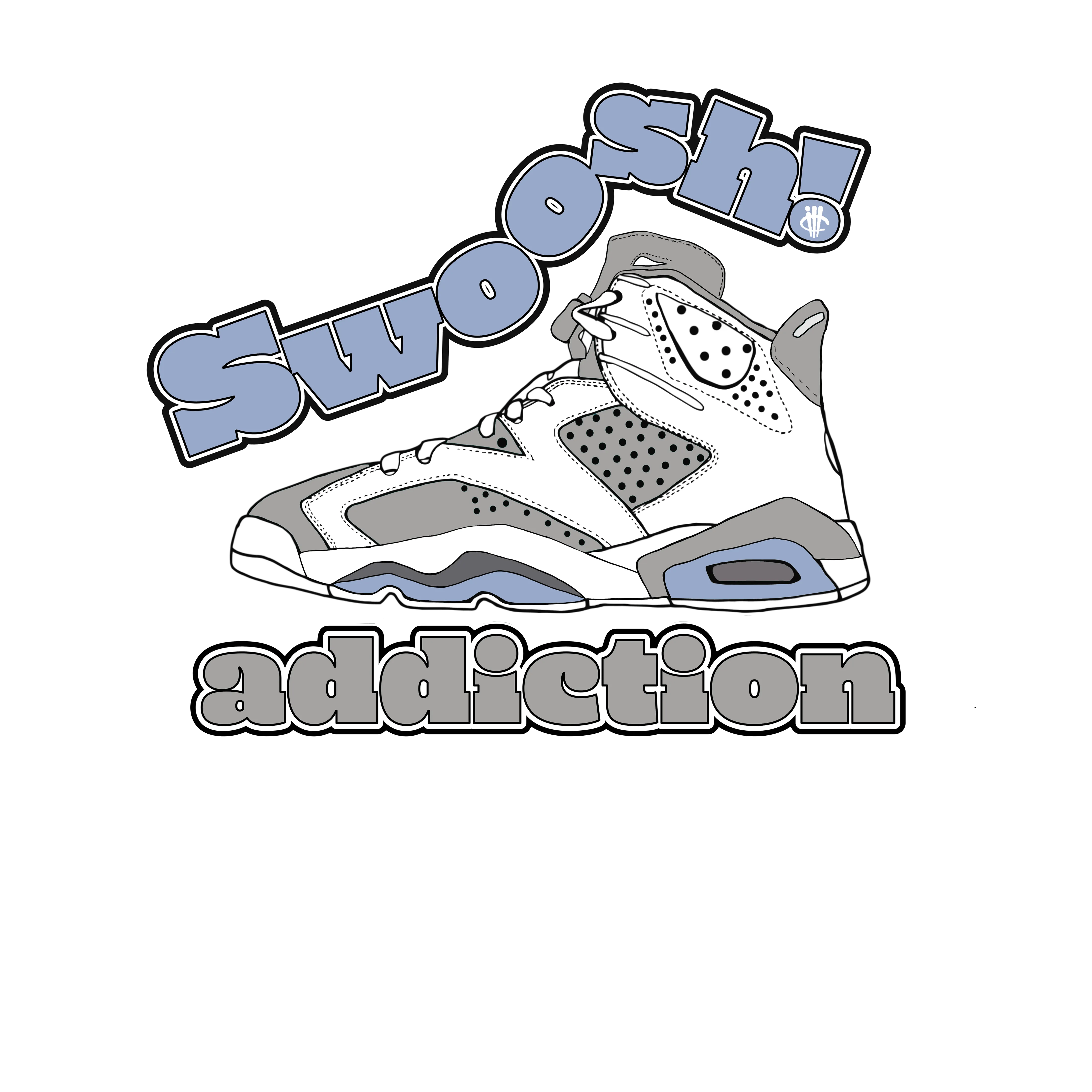 Air Jordan 6 Cool Grey - Black T-Shirt (swoosh addiction)