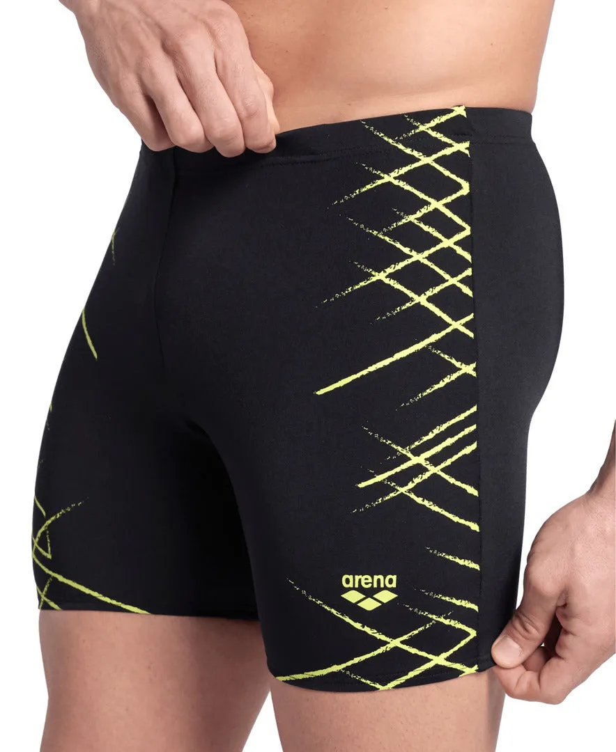 arena Men's Straight Lines Swim Mid Jammer