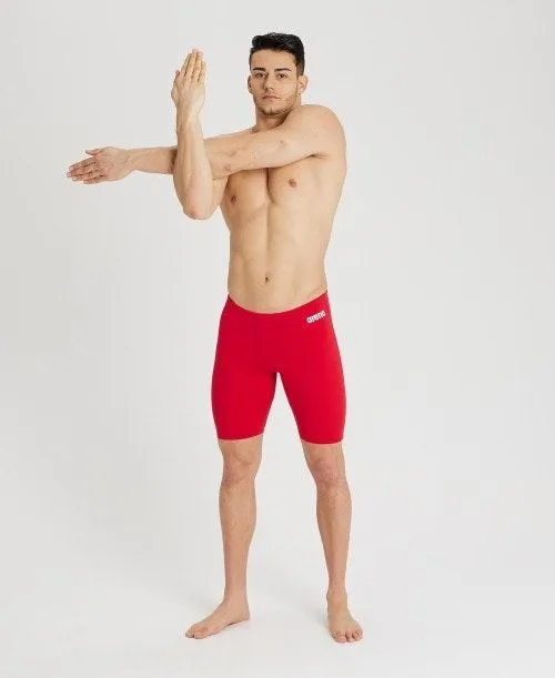 Arena Team Men Swim Jammers Quick Dry 50  UV Protection Athletic Swimsuit - Red