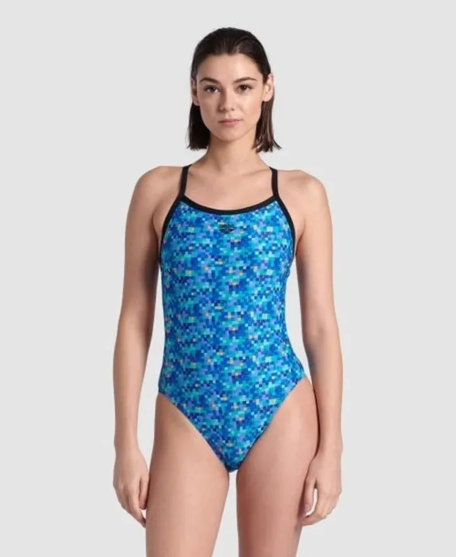 arena Women's Pooltiles Challenge Back One Piece Swimsuit