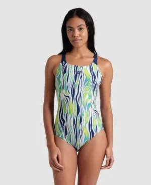 arena Women's Zebra Stripes Pro Back One Piece Swimsuit