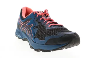 Asics AS43 Mens Blue Mesh Lace Up Athletic Cross Training Shoes